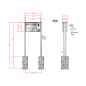 Preview: RENZ Basic (B) Edelstahl 3-seitig, Anlage mit Installationskasten, Kasten 370x330x145, 1-teilig Installationskasten senkrecht, zum Einbetonieren, 10-0-10018