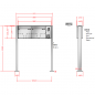 Preview: RENZ Basic (B) Edelstahl 3-seitig, Anlage mit Installationskasten, Kasten 370x330x145, 2-teilig, mit Fußplatten zum Aufschrauben, 10-0-19019