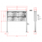 Preview: RENZ Basic (B) Edelstahl 3-seitig, Anlage mit Installationskasten, Kasten 370x330x145, 6-teilig, mit Fußplatten zum Aufschrauben, 10-0-19023