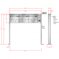 Preview: RENZ TETRO Edelstahl V4A-Ausführung, Anlage mit Installationskasten, Kasten 370x330x100, 3-teilig, mit 2 Fußplatten, 10-0-19242