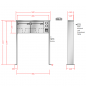 Preview: RENZ TETRO Edelstahl V4A-Ausführung, Anlage mit Installationskasten, Kasten 370x330x145, 2-teilig , mit 2 Fußplatten, 10-0-19248