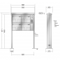 Preview: RENZ PRISMA Edelstahl V4A-Ausführung, Anlage mit Installationskasten, Kasten 370x330x145, 4-teilig, mit 2 Fußplatten, 10-0-19377