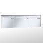 Preview: RENZ BASIC (B) Edelstahl, Anlage ohne Installationskasten, Kasten 370x330x100, 3-teilig, 10-0-25016