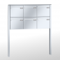 Preview: RENZ Basic (B) Edelstahl 3-seitig, Anlage ohne Installationskasten, Kasten 370x330x100, 6-teilig, zum Einbetonieren, 10-0-25068