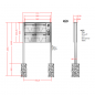 Preview: RENZ Basic (B) Edelstahl 3-seitig, Anlage mit Installationskasten, Kasten 370x330x100, 4-teilig, zum Einbetonieren, 10-0-25073