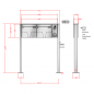 Preview: RENZ Basic (B) Edelstahl 3-seitig, Anlage mit Installationskasten, Kasten 370x330x100, 2-teilig, mit Fußplatten zum Aufschrauben, 10-0-29019