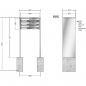 Preview: RENZ TETRO Edelstahl V4A-Ausführung, Anlage ohne Installationskasten, Kasten 300x110x385, 6-teilig, zum Einbetonieren, 13-0-10430