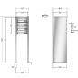 Preview: RENZ TETRO Edelstahl V4A-Ausführung, Anlage ohne Installationskasten, Kasten 300x110x385, 4-teilig, mit 2 Fußplatten, 13-0-19428