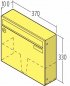 Preview: RENZ Standard CLASSIC Wandbriefkasten, Stahl, Kasten 370x330x100, 12 ltr., 17-1-19113
