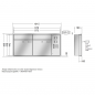 Preview: RENZ PLAN Edelstahl, Anlage mit Installationskasten, Kasten 400x440x160, 2-teilig, 60-0-60022