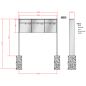 Preview: RENZ PLAN Edelstahl, Anlage ohne Installationskasten, Kasten 400x440x160, 3-teilig, zum Einbetonieren, 60-0-60080