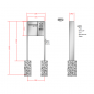 Preview: RENZ PLAN Edelstahl, Anlage mit Installationskasten, Kasten 300x440x160, 1-teilig Installationkasten senkrecht, zum Einbetonieren, 60-0-60084