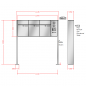 Preview: RENZ PLAN Edelstahl, Anlage mit Installationskasten, Kasten 300x440x160, 3-teilig, mit Fußplatten zum Aufschrauben, 60-0-60089