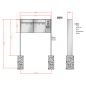 Preview: RENZ PLAN Edelstahl, Anlage mit Installationskasten, Kasten 400x440x160, 2-teilig, zum Einbetonieren, 60-0-60091