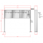 Preview: RENZ PLAN Edelstahl, Anlage mit Installationskasten, Kasten 400x440x160, 3-teilig, mit Fußplatten zum Aufschrauben, 60-0-60095