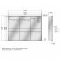 Preview: RENZ PLAN Edelstahl, Anlage mit Installationskasten, Kasten 400x440x160, 5-teilig, 60-0-60322