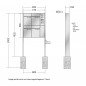 Preview: RENZ PLAN Edelstahl, Anlage mit Installationskasten, Kasten 300x440x160, 4-teilig, zum Einbetonieren, 60-0-60384