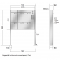 Preview: RENZ PLAN Edelstahl, Anlage mit Installationskasten, Kasten 300x440x160, 6-teilig, mit Fußplatten zum Aufschrauben, 60-0-60389