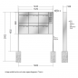 Preview: RENZ PLAN Edelstahl, Anlage mit Installationskasten, Kasten 400x440x160, 6-teilig, zum Einbetonieren, 60-0-60392