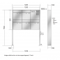 Preview: RENZ PLAN Edelstahl, Anlage mit Installationskasten, Kasten 400x440x160, 5-teilig, mit Fußplatten zum Aufschrauben, 60-0-60394