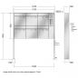 Preview: RENZ PLAN Edelstahl, Anlage mit Installationskasten, Kasten 400x440x160, 6-teilig, mit Fußplatten zum Aufschrauben, 60-0-60395