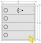 Preview: RENZ RSA2-kompakt-Block, 3 Klingeltaster + 1 Lichttaster, Edelstahl oder ALU, 97-9-85326, 97-9-85328