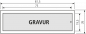 Preview: RENZ RSA2 Namensschild inkl. Montagegehäuse, Edelstahl oder ALU,  mit indiv. Gravur - schematische Darstellung