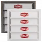 Preview: RENZ Tastenmodul mit 4x Klingeltaster, 2. Generation, 97-9-85272 - Frontansicht, Farbe: Weiß oder Grau