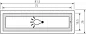 Preview: RENZ Kunststoff RSA2 Lichtschild inkl. Gehäuse 97-9-85350 - schematische Darstellung