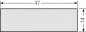 Preview: RENZ Namensschildeinlage 47x14 aus Kunststoff 97-9-87118 für Seko Taster - schematische Darstellung