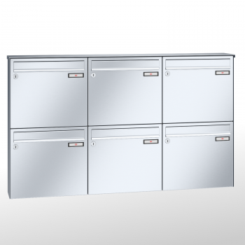 RENZ BASIC (B) Edelstahl, Anlage ohne Installationskasten, Kasten 370x330x145, 6-teilig, 10-0-35011