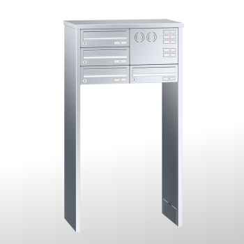 RENZ TETRO Edelstahl V4A-Ausführung, Anlage mit Installationskasten, Kasten 300x110x385, 4-teilig, zum Einbetonieren, 13-0-10446