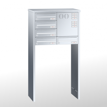 RENZ TETRO Edelstahl V4A-Ausführung, Anlage mit Installationskasten, Kasten 300x110x385, 5-teilig, zum Einbetonieren, 13-0-10447