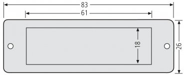 RENZ ALU Namensschildrahmen, inkl. Papiereinlage, 83x26, 97-9-00212