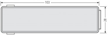 RENZ Namensschild, Schweiz und Frankreich, 103x28, mit Papiereinlage, 97-9-00316