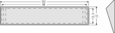 RENZ Sichtglas, mit Haltekeilen, 102x22, 97-9-82036