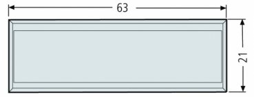 RENZ Namensschild, glasklar, 63x21, 97-9-82174