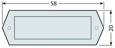 RENZ ALU Namensschildrahmen EV1, 58x20, 97-9-82186