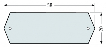 RENZ ALU Namensschildplatte EV1, 58x20, 97-9-82187