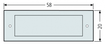 RENZ ALU Namensschildrahmen EV1, eckig, 58x20, 97-9-82192