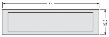 RENZ Namensschild 09, 75x19.5, mit Papiereinlage, 97-9-82259