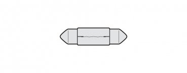Glühdraht Soffitte 15V 1W - schematische Zeichnung