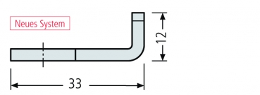 RENZ Riegel, gekröpft, neues System, für 3-Punkt-Verriegelung, 97-9-95014