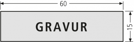 Namensschild Einlage für Module mit indiv. Gravur 90-3-00002 - schematische Darstellung