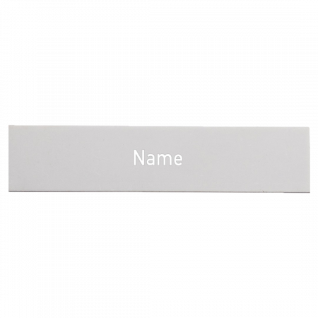 RENZ RSA2 Namensschild 90-3-00023, Kunststoff, mit indiv. Gravur - Frontansicht, weiße Schrift