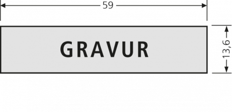 RENZ RSA2 Namensschild 90-3-00023, Kunststoff, mit indiv. Gravur - schematische Darstellung