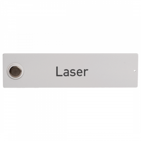 RENZ RSA2 Namensschild 90300045, ALU, mit Klingelknopf und indiv. Gravur - Frontansicht, graue Lasergravur