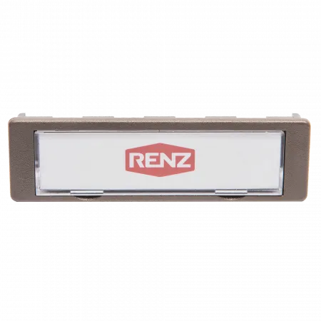 RENZ Namensschild 92 inkl. Papier-Namensschildeinlage 97982016 - Frontansicht, Farbe: grau