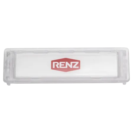 RENZ Namensschild 92 inkl. Papier-Namensschildeinlage 97982016 - Frontansicht, Farbe: glasklar