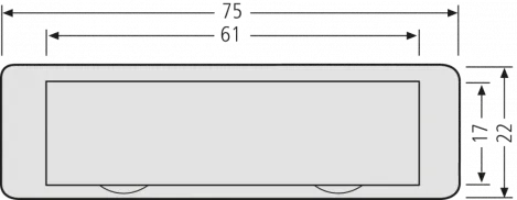 RENZ Namensschild 92 inkl. Papier-Namensschildeinlage 97-9-82016 - schematische Darstellung